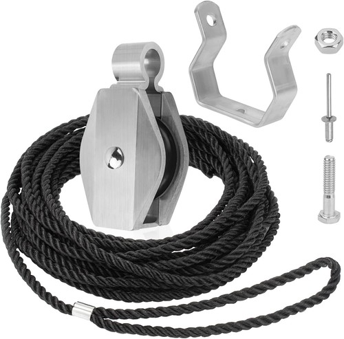 Extension ladder rope - ladder, pulley