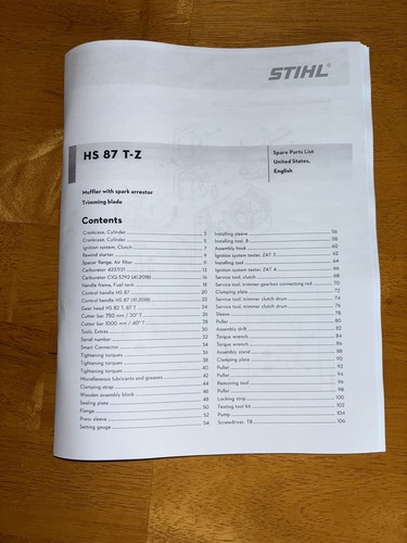 Hs87 87t hs87t t stihl - hs87t,