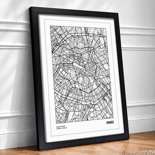 Map paris france - france, wall