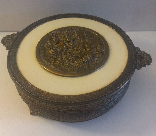 Antique pncw repousse brass - pncw,