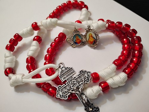 Paracord rosary blood - paracord,