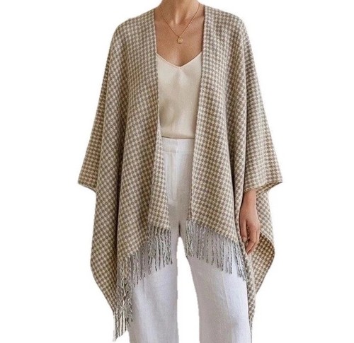 Fraas houndstooth poncho - fraas,