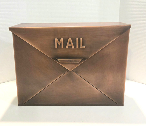 Antique look copper mailbox - copper,