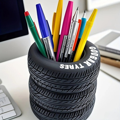1pc tire shaped pen holder - tire,
