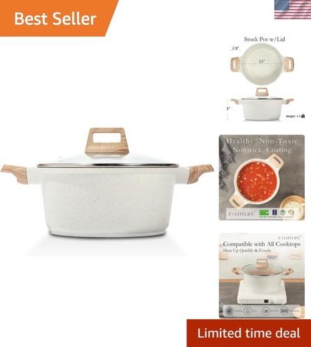 Nonstick stock pot with lid - with, lid,