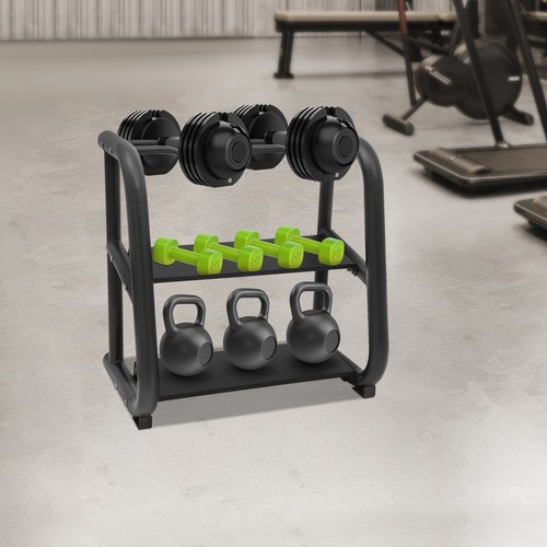 Black kettlebell storage rack - kettlebell,