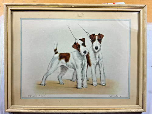 Antique framed print - on, the