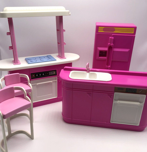 Vintage 1990 barbie kitchen - barbie,