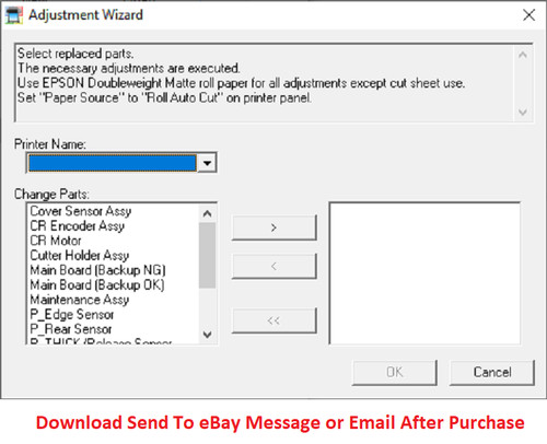 Epson plotter service - service, program