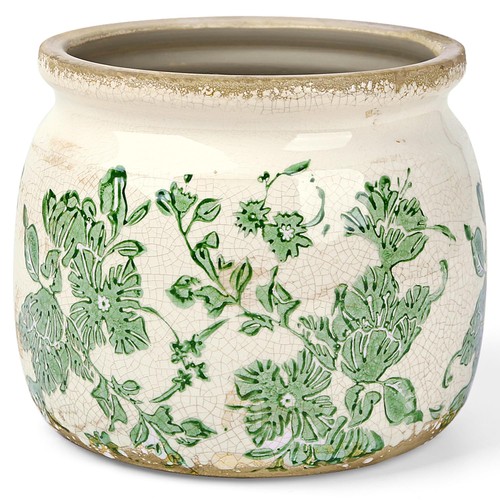 Ceramic flower pots with - ceramic,
