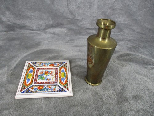 Imari tile footed square - tile,