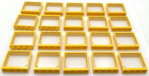 Lego new yellow windows - yellow, x