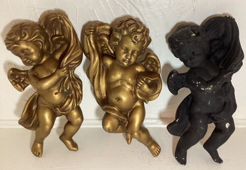 Vintage cherub wall hangings - vintage,