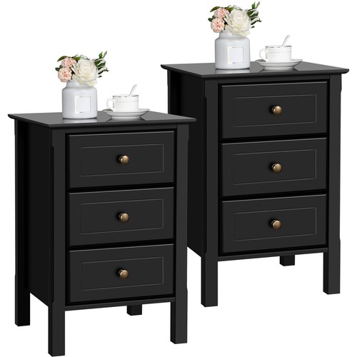 Nightstand set with 3 - nightstand,