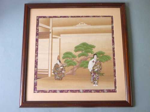 Japanese noh fabric picture - japanese,