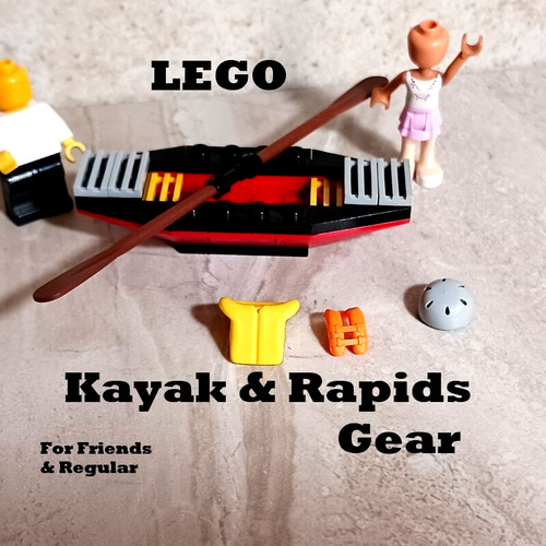 Lego kayak with gear - lego,