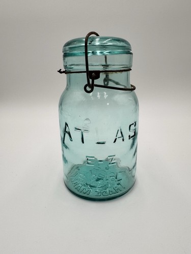 Vintage aqua green atlas - atlas, e-z