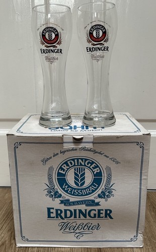 Erdinger half pint glasses - erdinger,