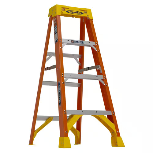 Fiberglass step ladder - step,