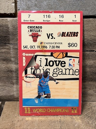 1996 chicago bulls ticket stub - ticket,