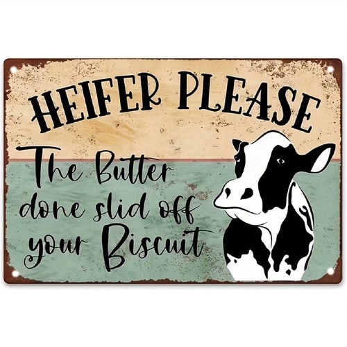 Vintage farmhouse heifer cow - vintage,