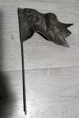 Vtg bronze dragon griffin flag - vtg,