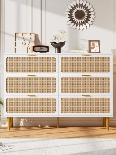 Rattan dresser with - rattan,
