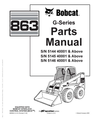 Bobcat 863 series - bobcat, steer