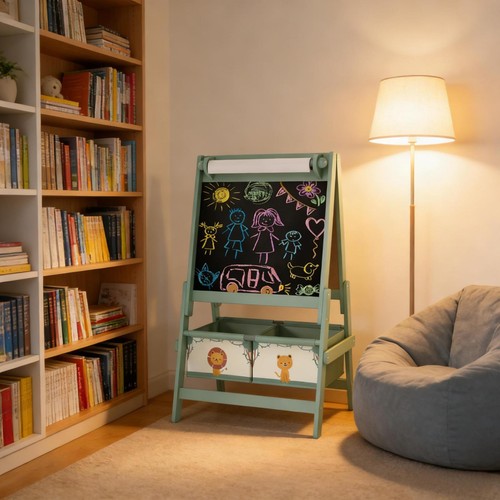 Kids art easel with - art,