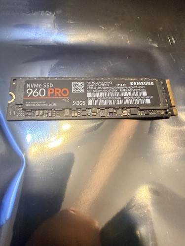 Samsung 960 pro nvme - pro, ssd