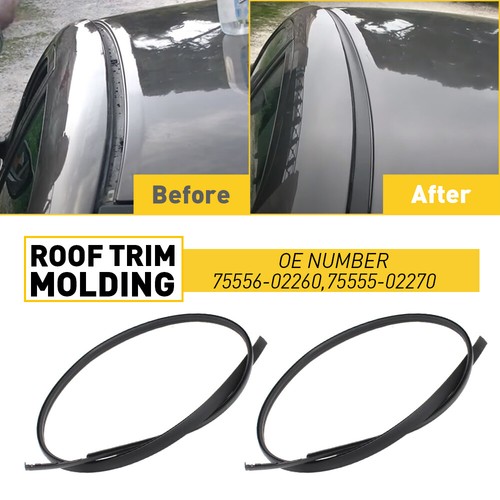 Black roof top trim molding - black,