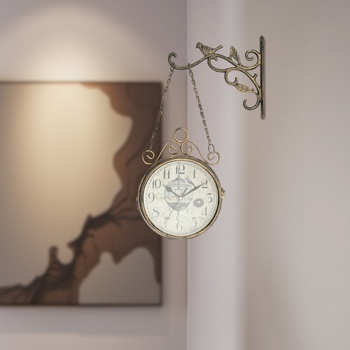 Retro rustic wall clock - retro,