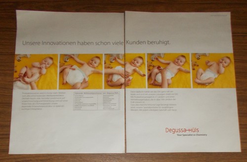 Rare advertising degussa hüls - advertising,