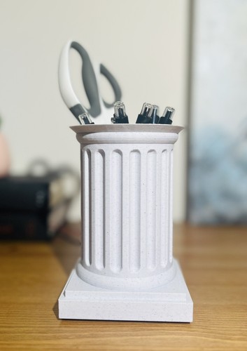 Rustic column pen holder - column,