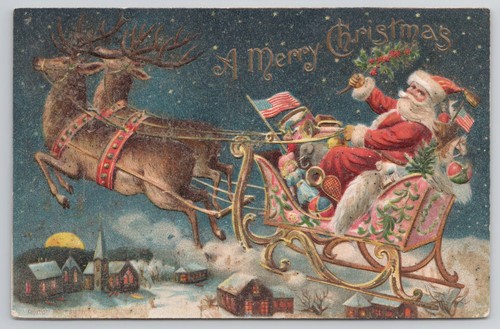Vintage christmas postcard - vintage,