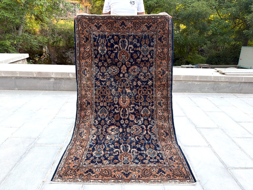 Navy blue oushak rug - navy,