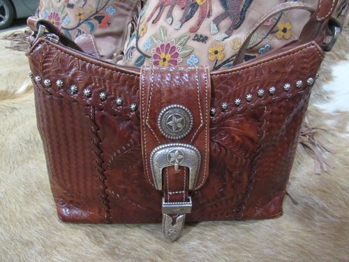 Tooled leather american - leather, west