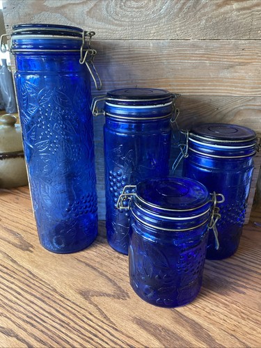Vintage cobalt blue glass - cobalt,