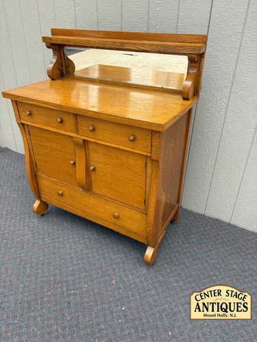 67790 antique oak buffet with - antique,