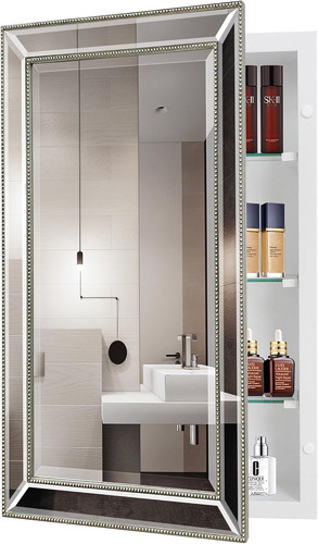Retro vintage bathroom mirror - vintage,