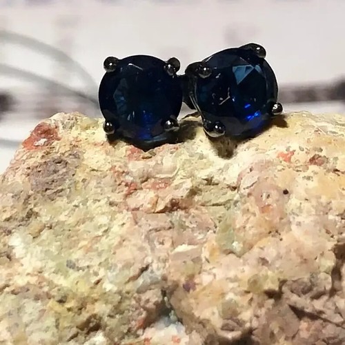 Lab created blue sapphire 14k - created,