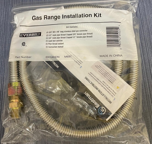 Gas range installation - gas,