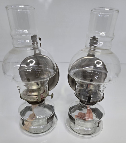 Pair vintage glass wall - pair,