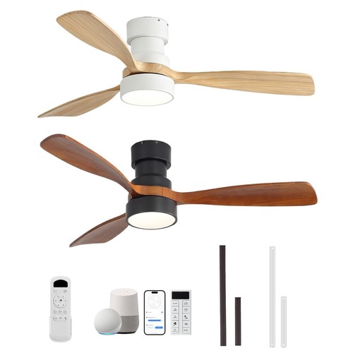 Smart app wood fan - smart,