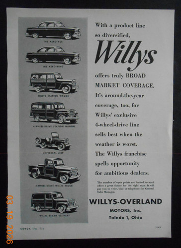 1952 willys overland motors - 1952,