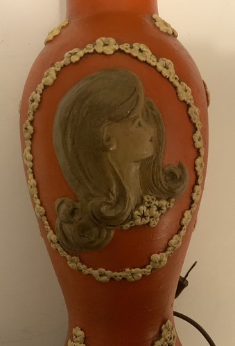 1970 lamp ceramic cameo - 1970’s, lamp.