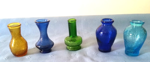 Lot vtg clear colored - of, 3"