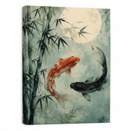 Koi fish canvas wall art - canvas,