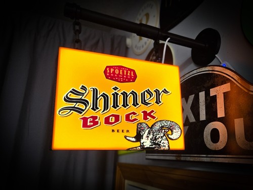 Shiner bock hanging led - xl,