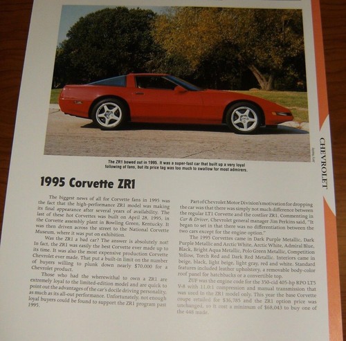 1995 chevy corvette zr1 specs - corvette,